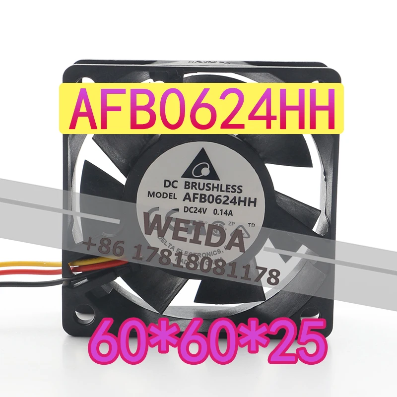 

6CM AFB0624HH Delta 24V 0.14A AC EC 6025 3-wire high air volume ball bearing inverter silent cooling fan