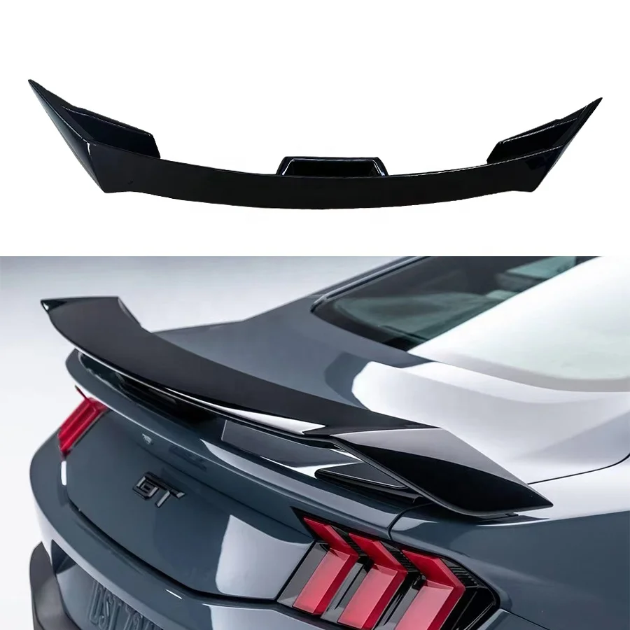 High Material Car Spoiler For 2024 Mustang Car Rear Spoiler For 2024 Ford Mustang ABS Plastic Material Gloss Black