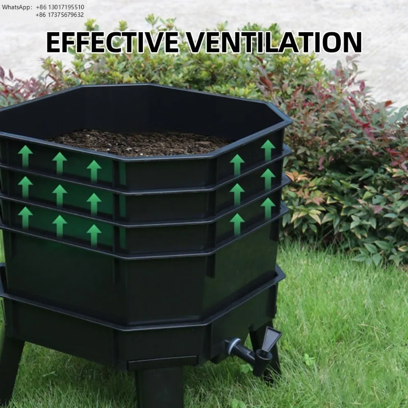 Kitchen Waste Fertilizer Fermentation Box Organic Soil Fertilizer Courtyard Earthworm Breeding Eco-Friendly Composting System