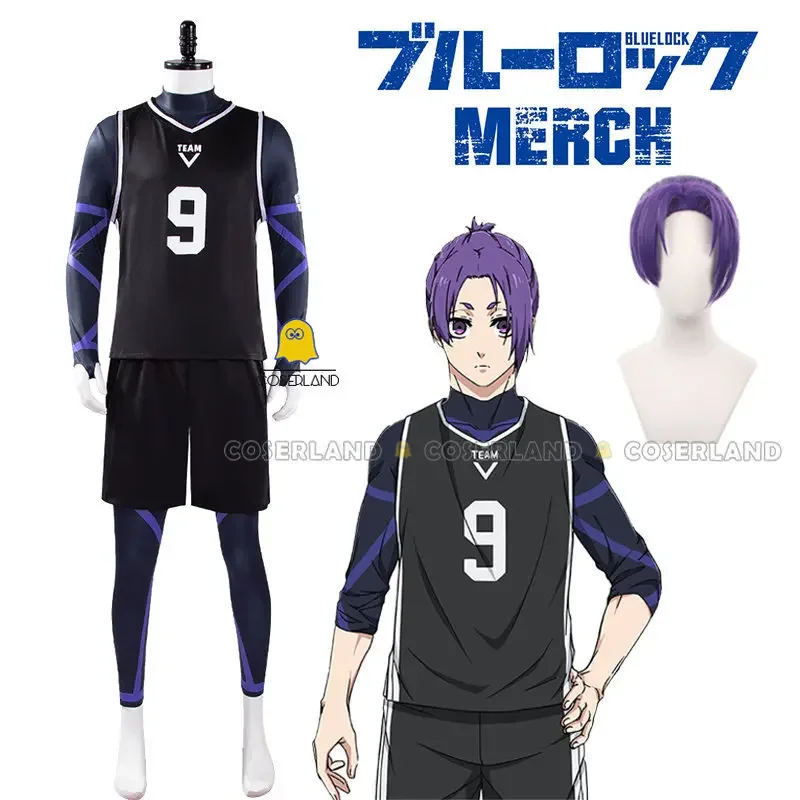 วิกชุดคอสเพลย์ผู้หญิงอนิเมะสีน้ำเงิน nagi seishiriu Mikage REO วิกเสื้อแข่งฟุตบอลทีมกีฬา isagi Yoichi bachira meguru สำหรับผู้ชาย