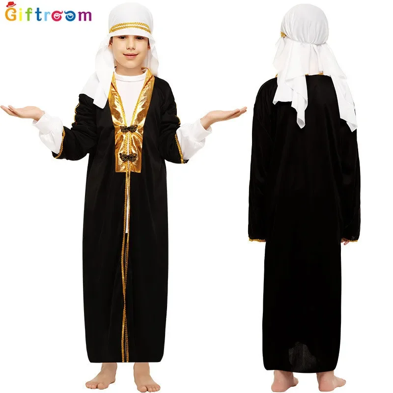 

Halloween Makeup Ball Children's Party Clothing Arab Emirates Prince Clothing Aladdin Divine Lamp Clothing Male