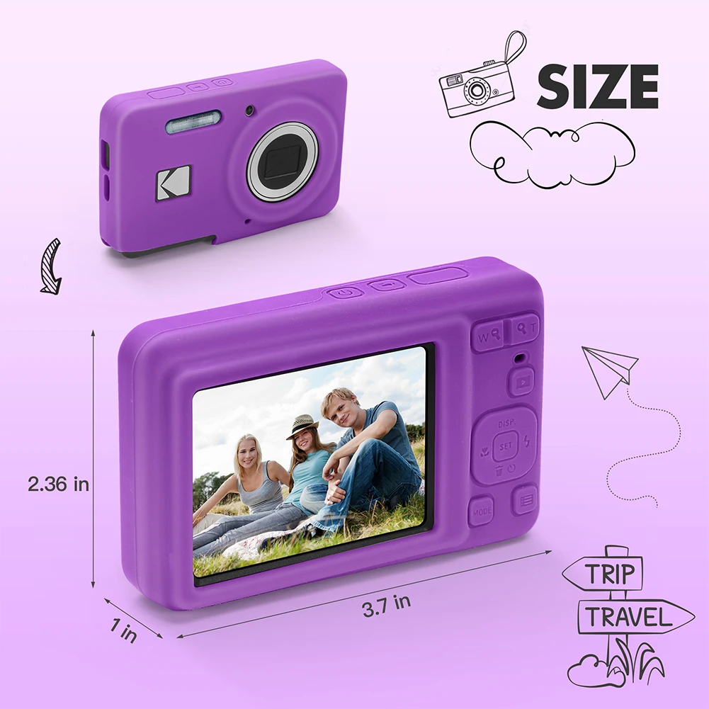 Für KODAK PIXPRO FZ55 Digitalkamera Hülle Weiche Silikon-Schutzhülle Schlanke Kameratasche Outdoor-Reise-Kameraschutzhülle