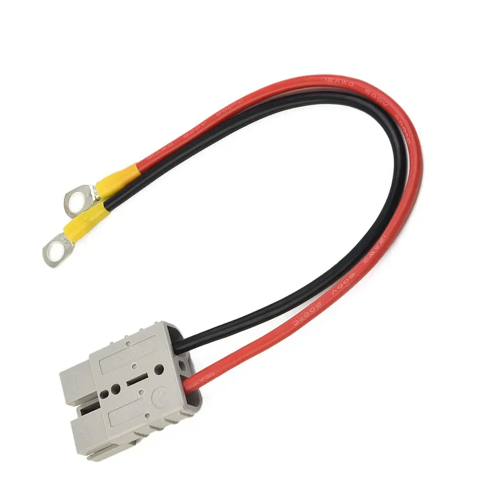 1szt Anderson Wtyczki 50a z przewodem 12AWG M8 Post Jacket Forklift Battery Charging Cable 30/50/100cm Przedłużacz Anderson Connector