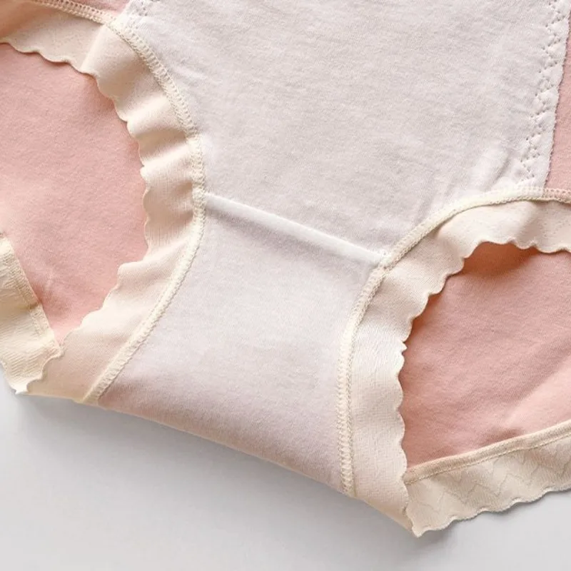 Ladies High Waist Underwear Women Pure Color Seamless Panties Sexy Large Size Cotton Bow Knot Briefs Wrapped Hip Triangle Pants