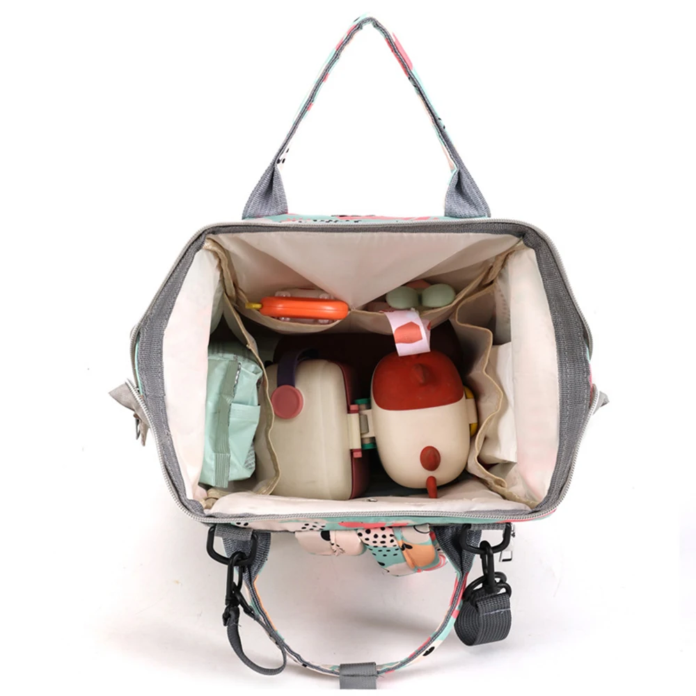 2024 New Fashion Large Capacity Thermal Insulation Baby Backpack For Travel Multifunctional Printing Mother Maternity Diaper Bag