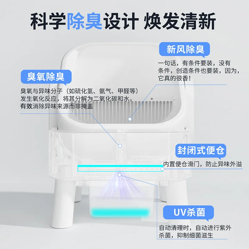 Fully Automatic Intelligent Fully Enclosed Large Cat Box Automatic Cleaning Pooping Shovel Pet Cat Toilet