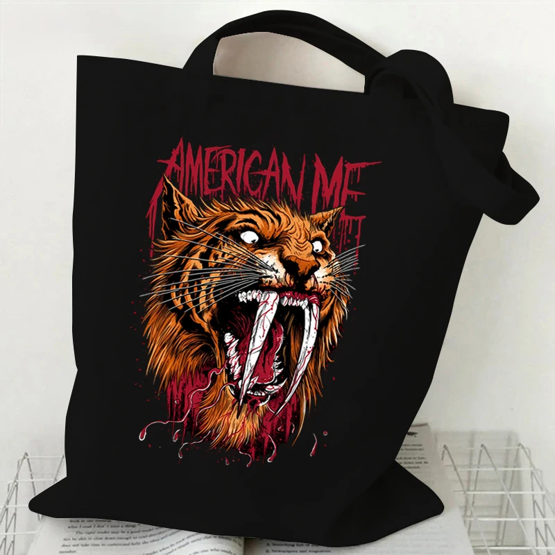 Gothic Style Shoulder Bag 2022 Vintage Shopping Tote Bags Canvas Harajuku Women\'s Large Capacity Handbags Casual Fashion Bags