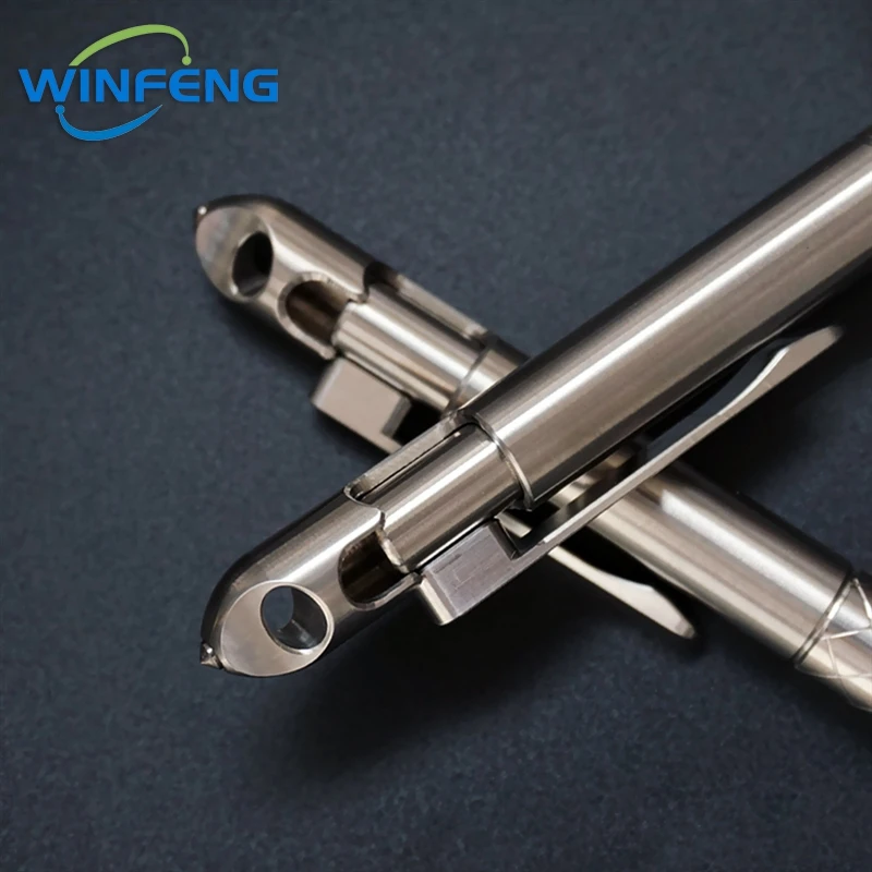 Titanium Alloy Tactical Pen Self Defense Ballpoint Pen Emergency Window Breaker Survival Supplies Student Office Stationery