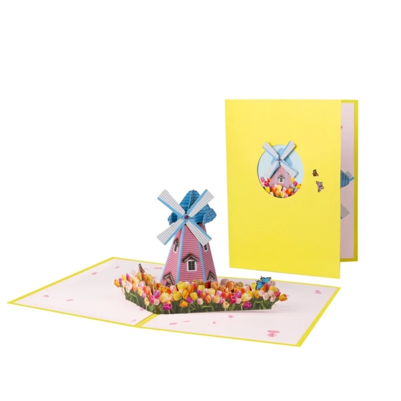 

3D Flower Greeting Card for Mother Teacher Wife Greeting Card with Envelope