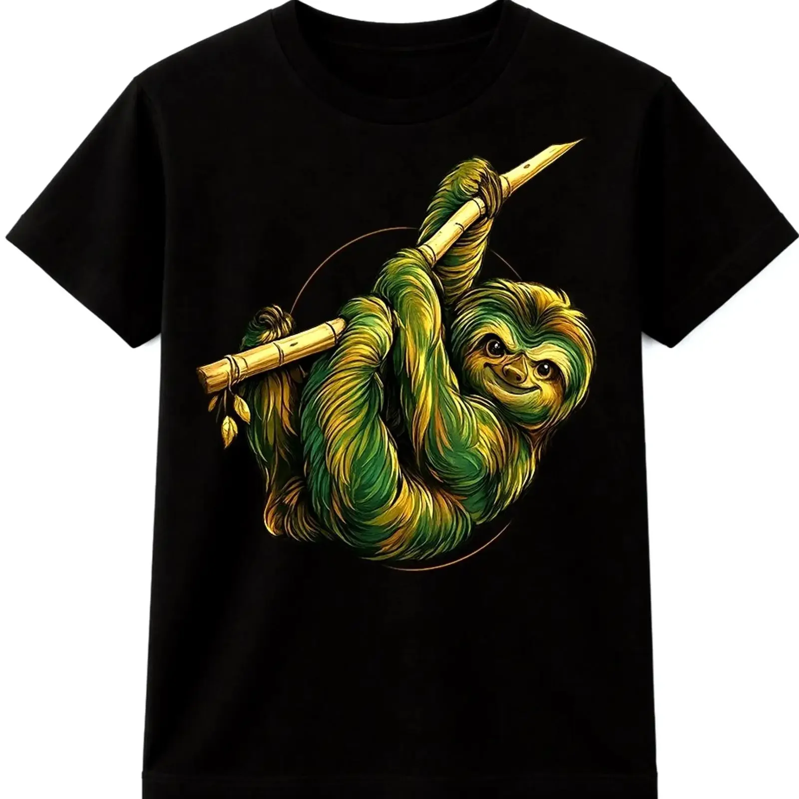 Cute Sloth T Shirt Hanging Lazy Animal Funny Lover Casual Top vintage Washed homme streetwear designer clothes fashion