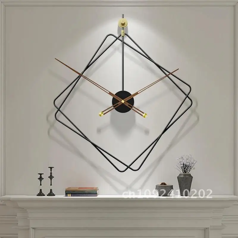 

Silent Iron Art Wall Clocks Modern Kitchen Living Room Dining Hanging Wall Home Simple Room Watch Nordic Black Decoration Clocks