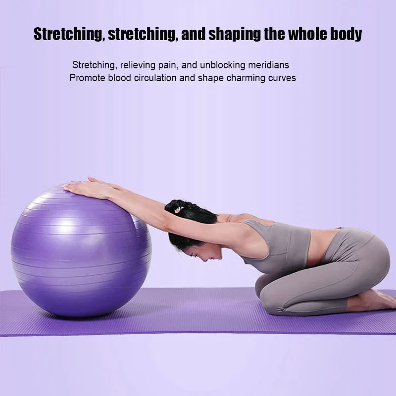 سميكة المضادة للانفجار كرة يوجا اللياقة البدنية الحمل التوازن التدريب عدم الانزلاق السلس ماتي النهاية البلاستيكية بيلاتيس ممارسة الكرة
