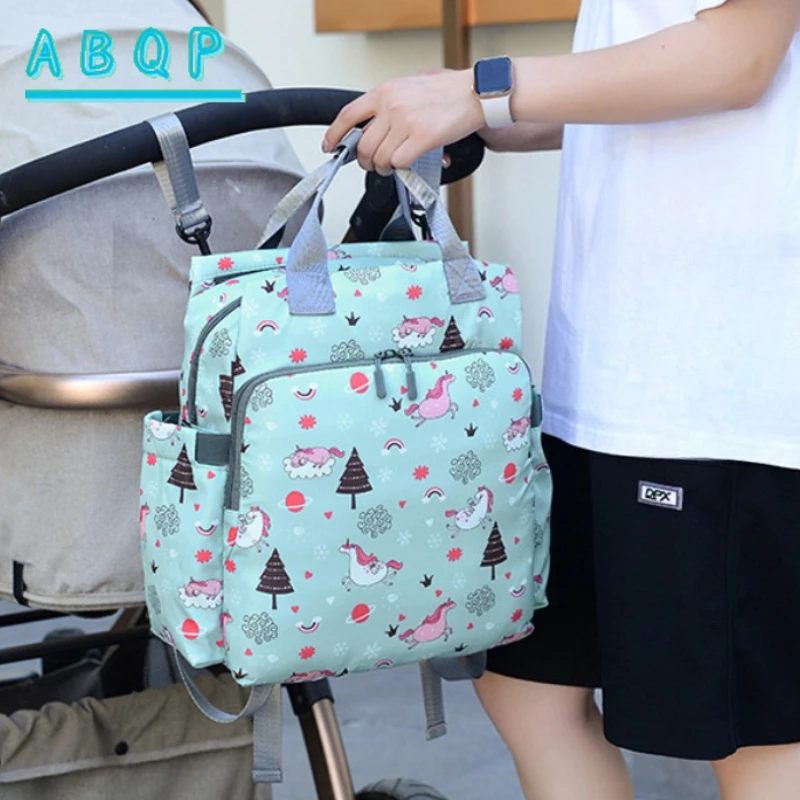 

New Diaper Bag Backpack Large Capacity Fashion Baby Diaper Bag Backpack Cartoon Multifunctional Baby Products Storage Backpack