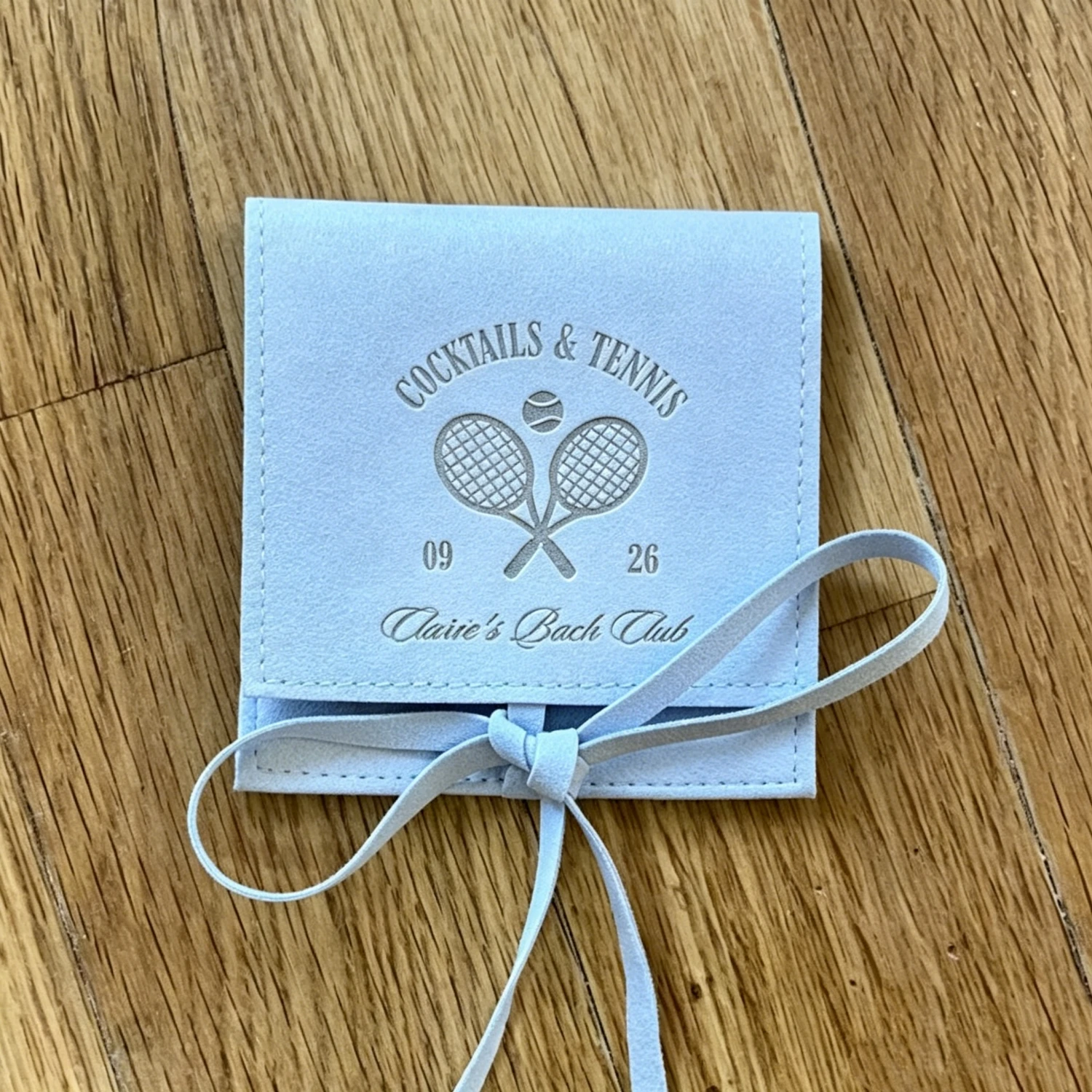 

10x10cm Custom Logo Printed Earrings Necklace Microfiber Jewelry Pouch with Ribbon Envelope Gift Packaging Bags