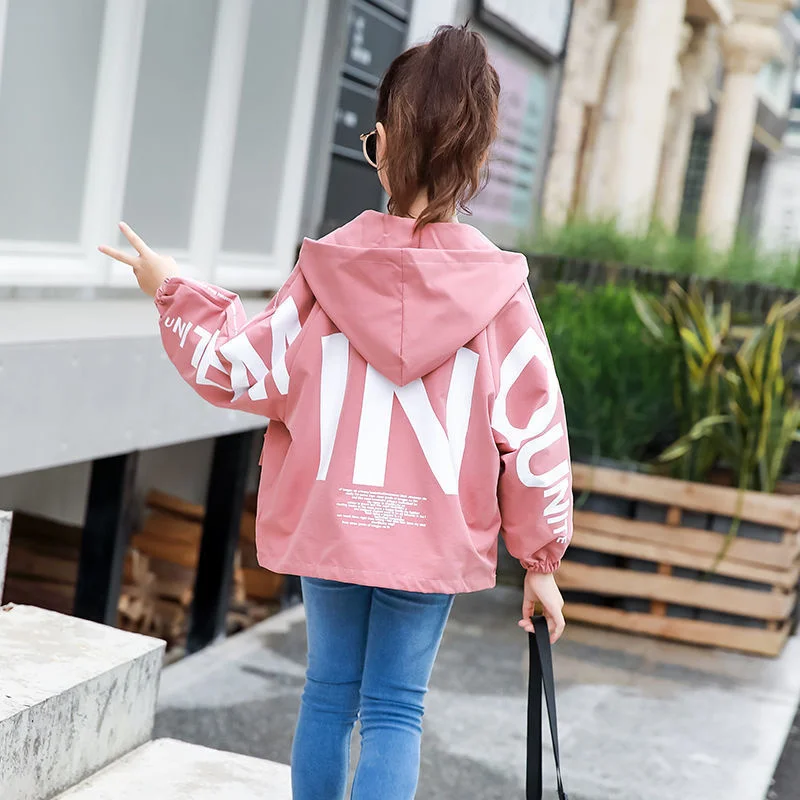 

Girls Baby's Kids Coat Jacket Outwear Cotton 2022 Letters Spring Autumn Overcoat Top School Sport Children's Clothing