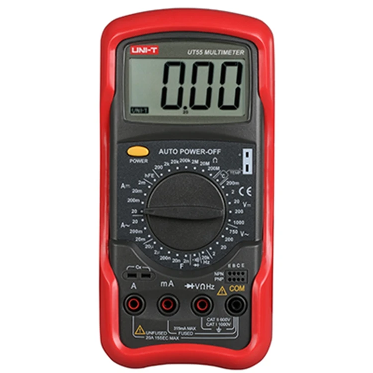 

UNI-T Mini Digital Multimeter UT55 1000V 20A DMM AC / DC Voltmeter Resistance Diode Temperature test Handheld Multimeter Tester