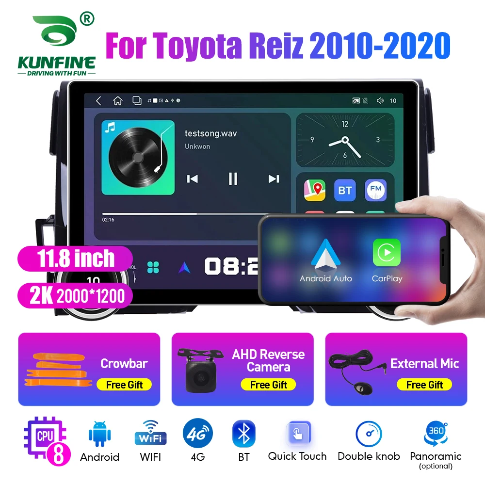 

11.8 Inch 2K Double Knobs 2 Din Car Radio For Honda Reiz 2010-2020 Car Radio DVD Multimedia Video Player Android Auto Carplay