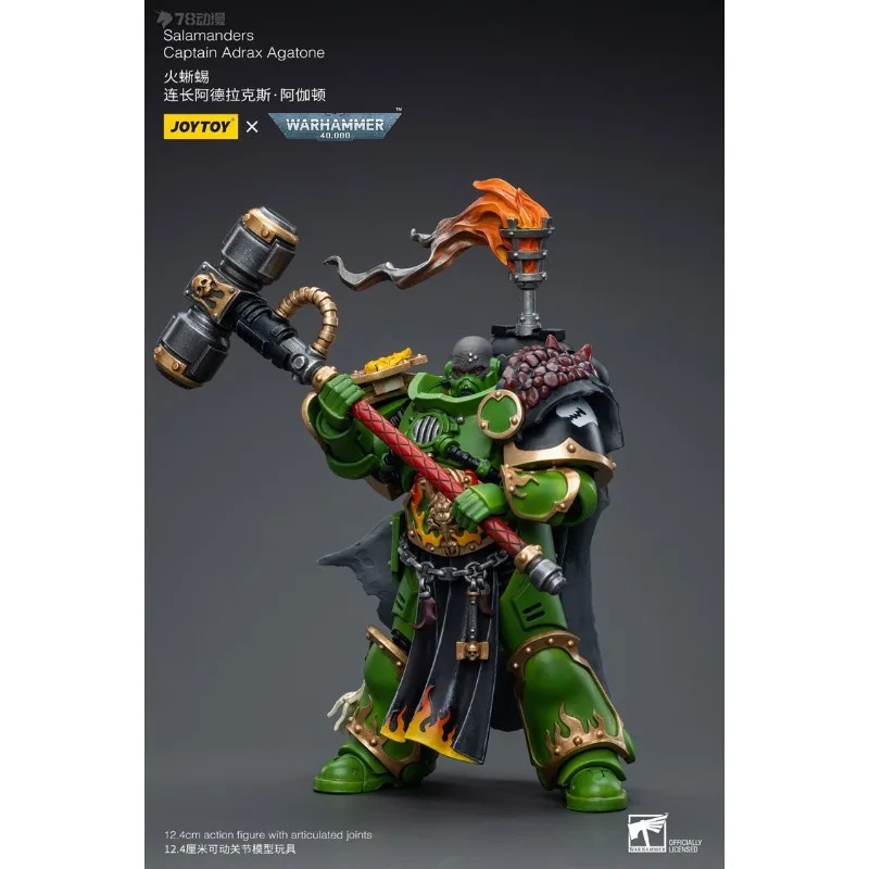JOYTOY Echte JOYTOY X Warhammer 40K Serie Captain Adrax Agaton van The Astat Fire Lizard Company 1/18 Beweegbaar Model Jongen Cadeau