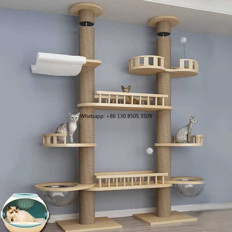manufacturer-wholesale-wooden-sisal-climbing-scratcher-cat-tree-tower-large