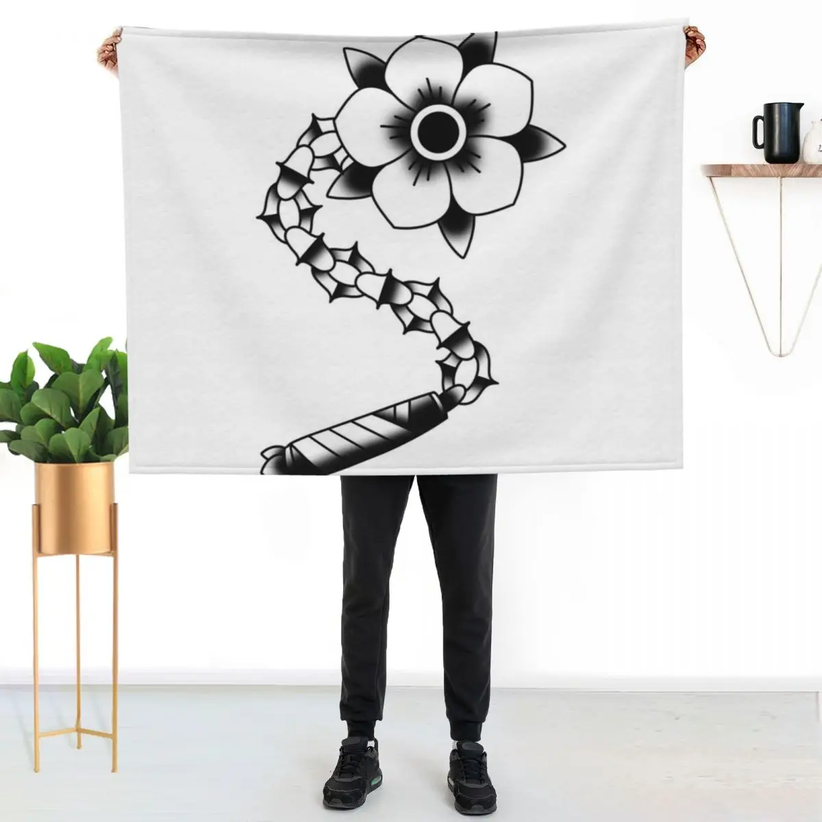 

flower mace Throw Blanket Spring Fall Cozy Throw Blanket for Couch