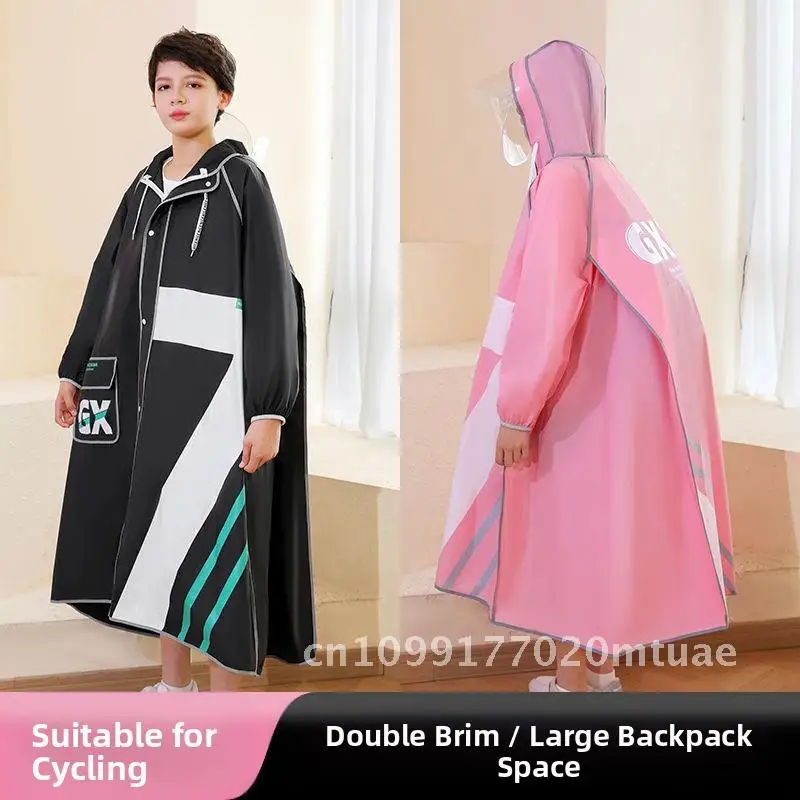 

Плащ 4R9Z, оптовая продажа, студенческий дождевик, сплит-тип, школьная сумка для мальчиков и девочек, совместимая с длинным стилем, защита от воды, полное покрытие тела