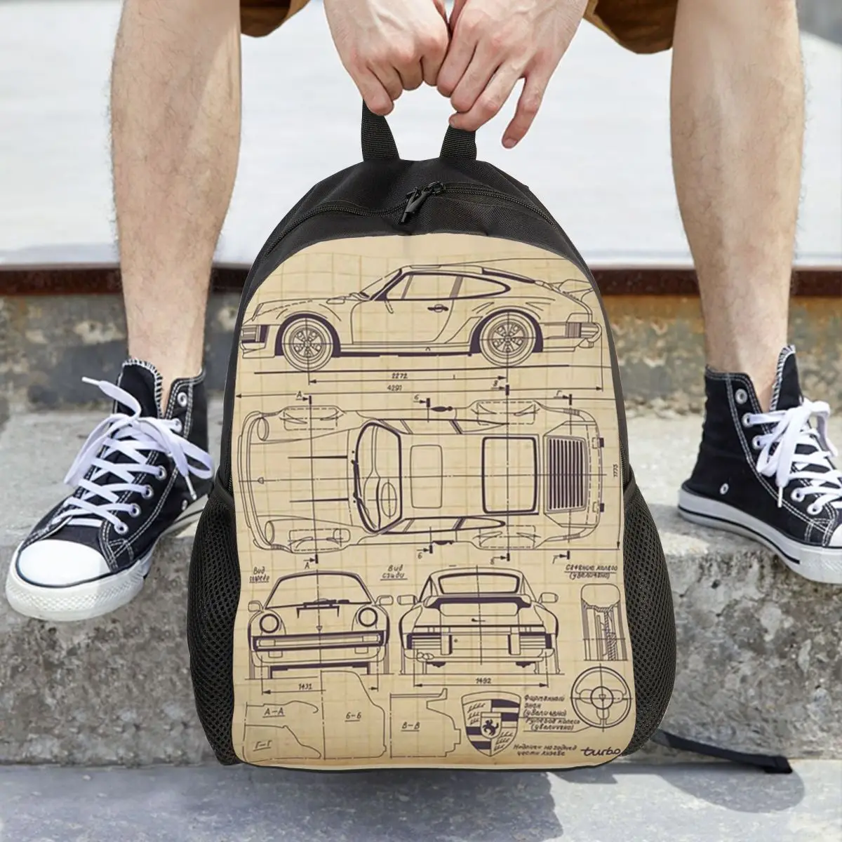 911 930 Blueprint Mochila para estudiantes Mochila escolar Mochila de viaje para senderismo para hombres y mujeres Mochila de moda Bolsos de hombro