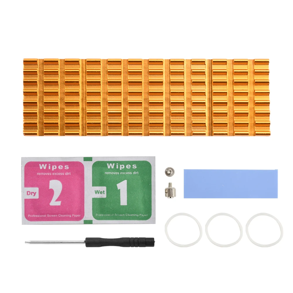 6mm 3mm SSD Heatsink Heat Dissipation Radiator M.2 Cooling Heat Sink Heat Thermal Pads for M.2 NGFF 2280 PCI-E NVME Laptop PC