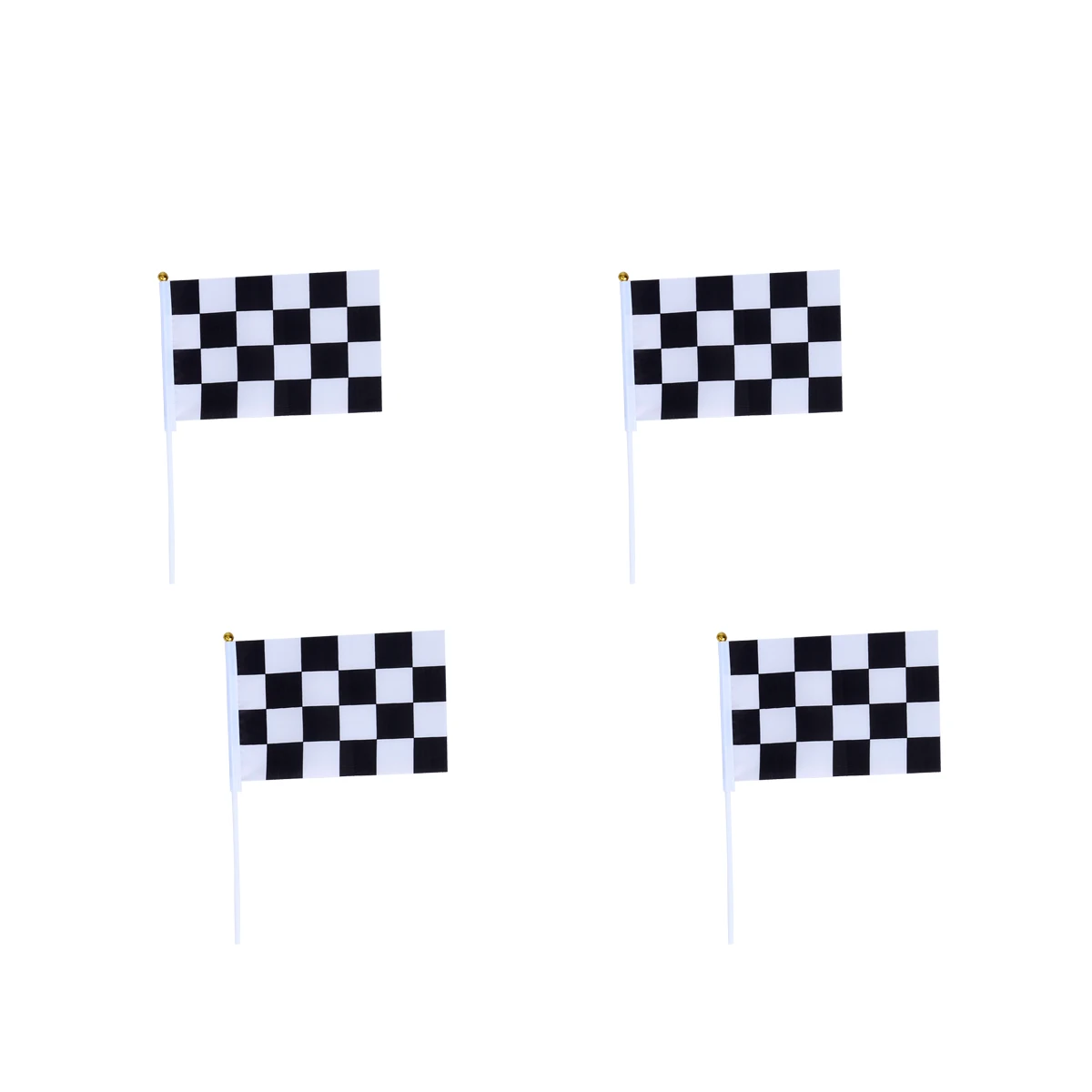 

50 Pcs 21X30Cm Mini Racing Flags Checkered Hand Flag Cake Toppers Centerpiece Decor Sturdy Plastic Stick Party Supplies Racing
