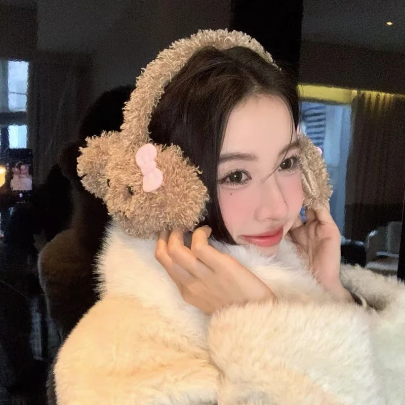 Winter Thickened Warm Plush Puppy Earmuffs Earplugs Windproof Women's Ear Warm Plush Earmuffs Warm Headphones Accessories Gifts