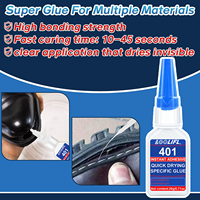 Upgraded 401 strong shoe repair glue, instant drying in 10 seconds, transparent, waterproof, used to repair shoes adhesive.