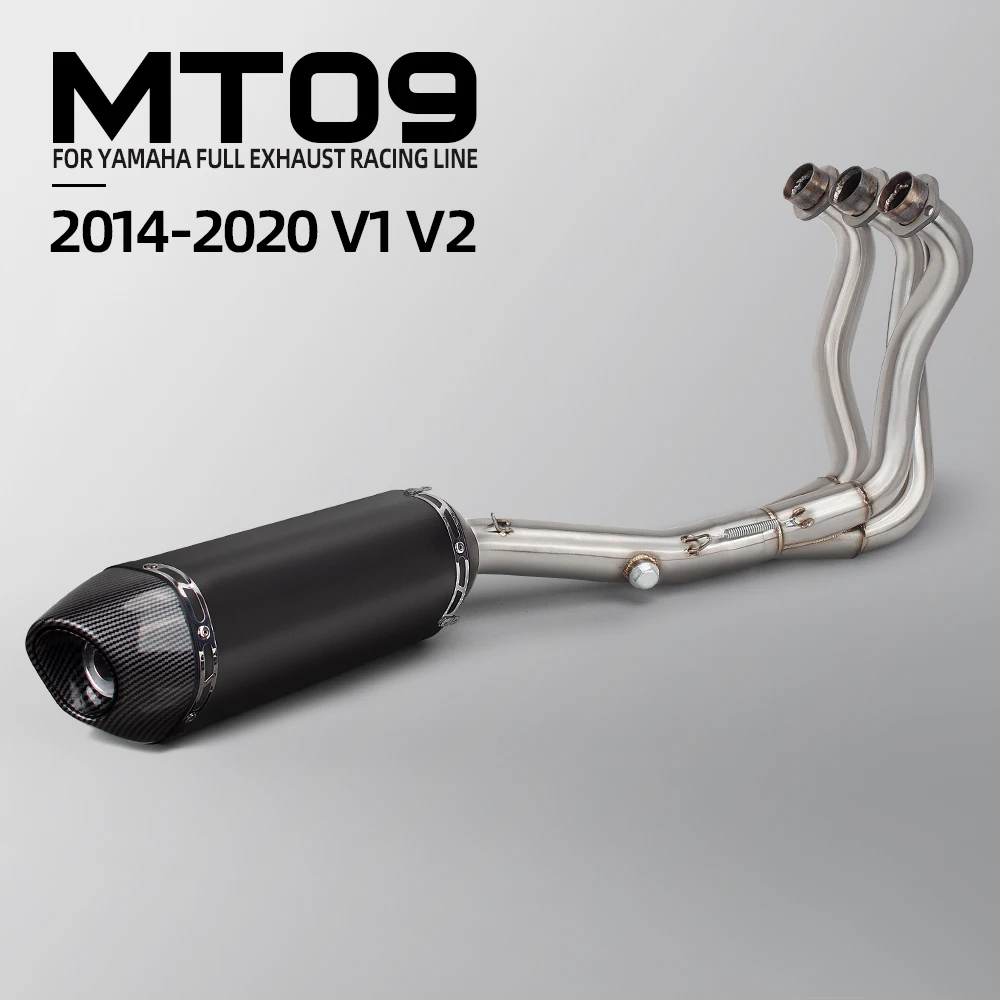 

Выхлопная система MT09 для мотоциклов Yamaha MT-09 FZ09 XSR900 2014-2020, комплект выхлопных труб, глушитель для стритбайков SUPER.
