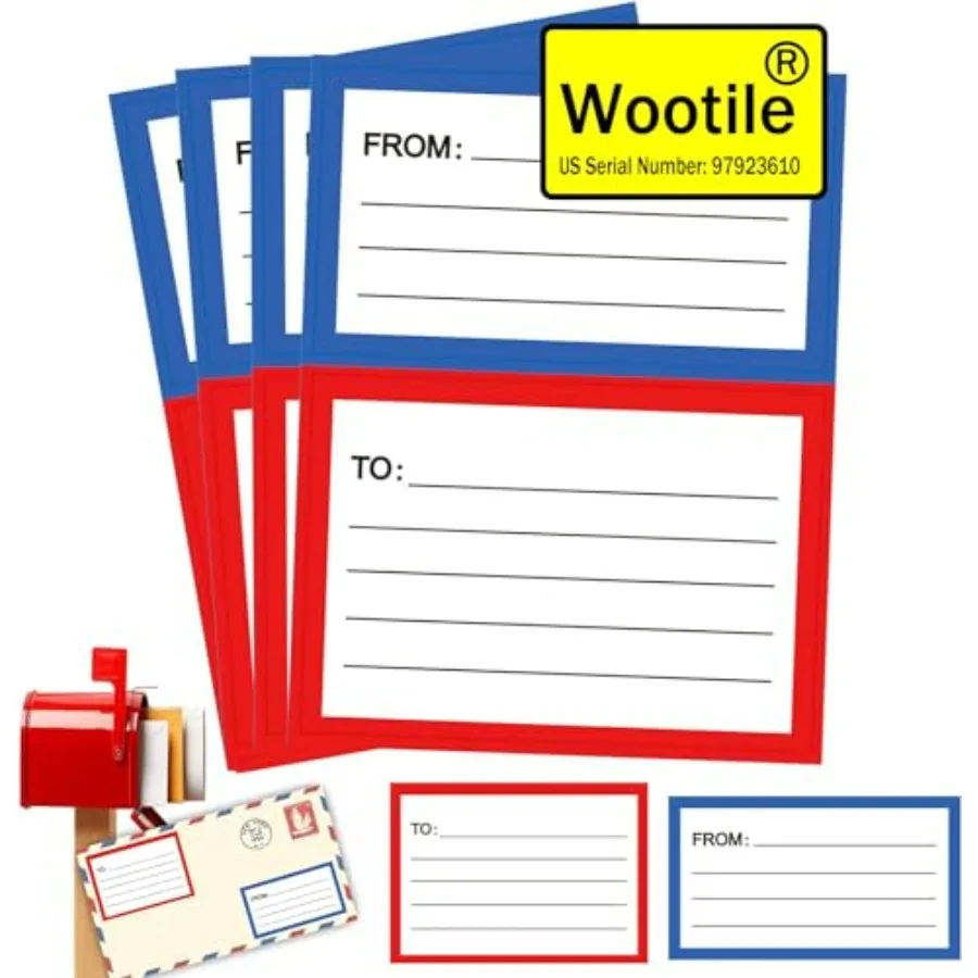 

to from Return Address Mailing Labels 120 Pcs Blank Mail Shipping Label Postage Guaranteed Stickers 3.5 x 4.5 Inch Self Adhesiv