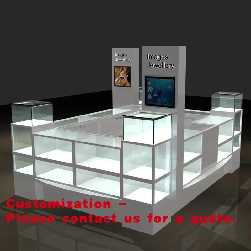 

custom.High End Jewellery Display Cabinet Jewelry Display Showcase Shopping Mall Modern Jewelry Show Kiosk Sale
