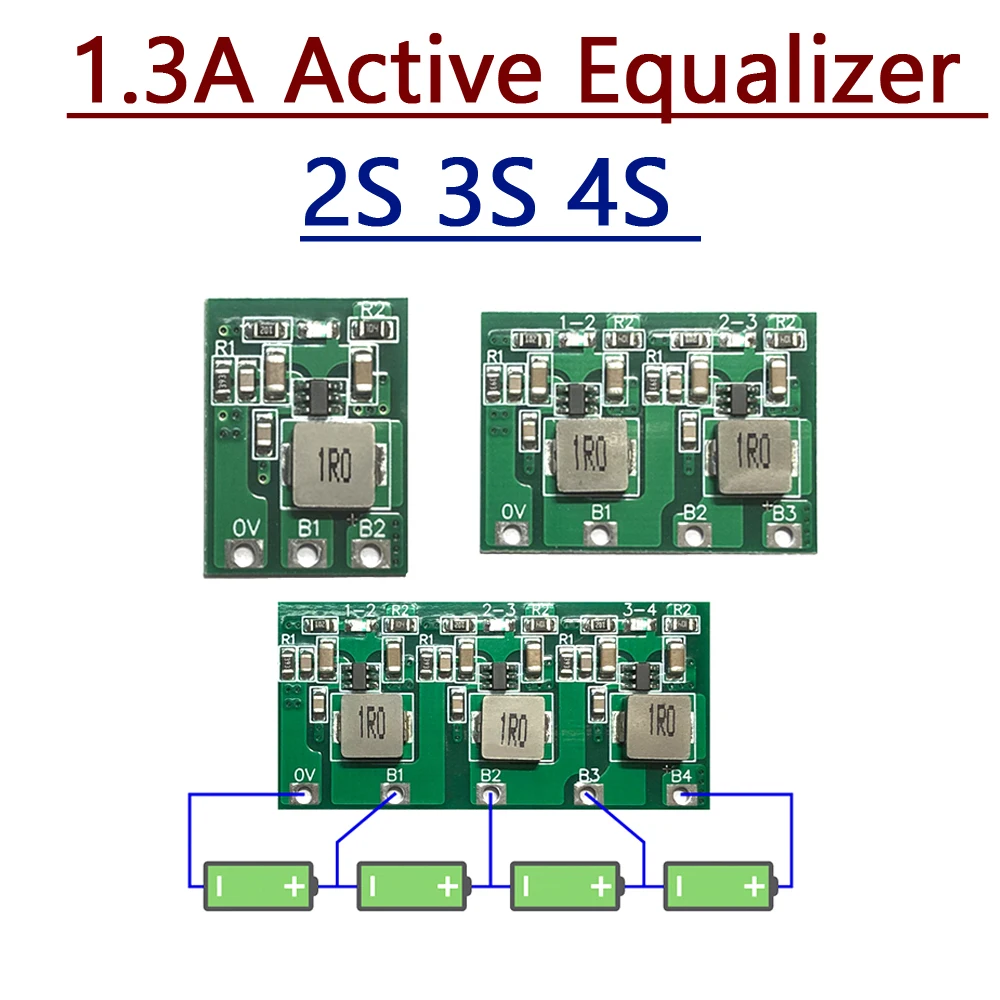 Bateria de Lítio Ativa do Equalizador 2s 3s 4s 3.7v 3.2v Li-íon Equilibrador Lifepo4 Transfere o Equilíbrio para a Proteção de Bms 1.3a a