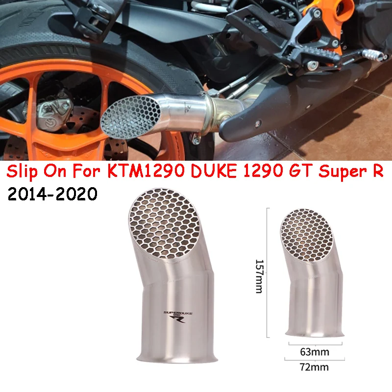 

For Ktm 1290 Superduke R 2014 2015 2016 2017-2020 Motorcycle Exhaust Muffler Middle Connection Tube Motocross Motorcycle Exhaust