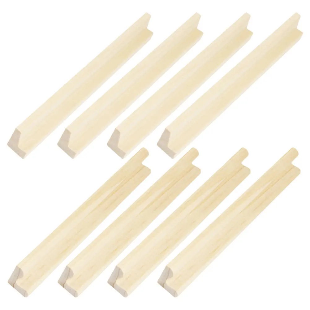 Estantes de dominó de madera, Base de madera Natural para organizar azulejos de juego, soporte de escritorio suave, bandeja de exhibición multifunción, 8 Uds.