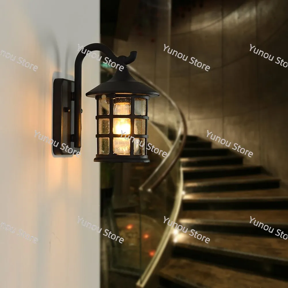 Rust Proof Iron Waterproof Outdoor Wall Lamp Retro Kerosene Lamp Industrial Wall Lamp Bar Coffee Shop ZM1110