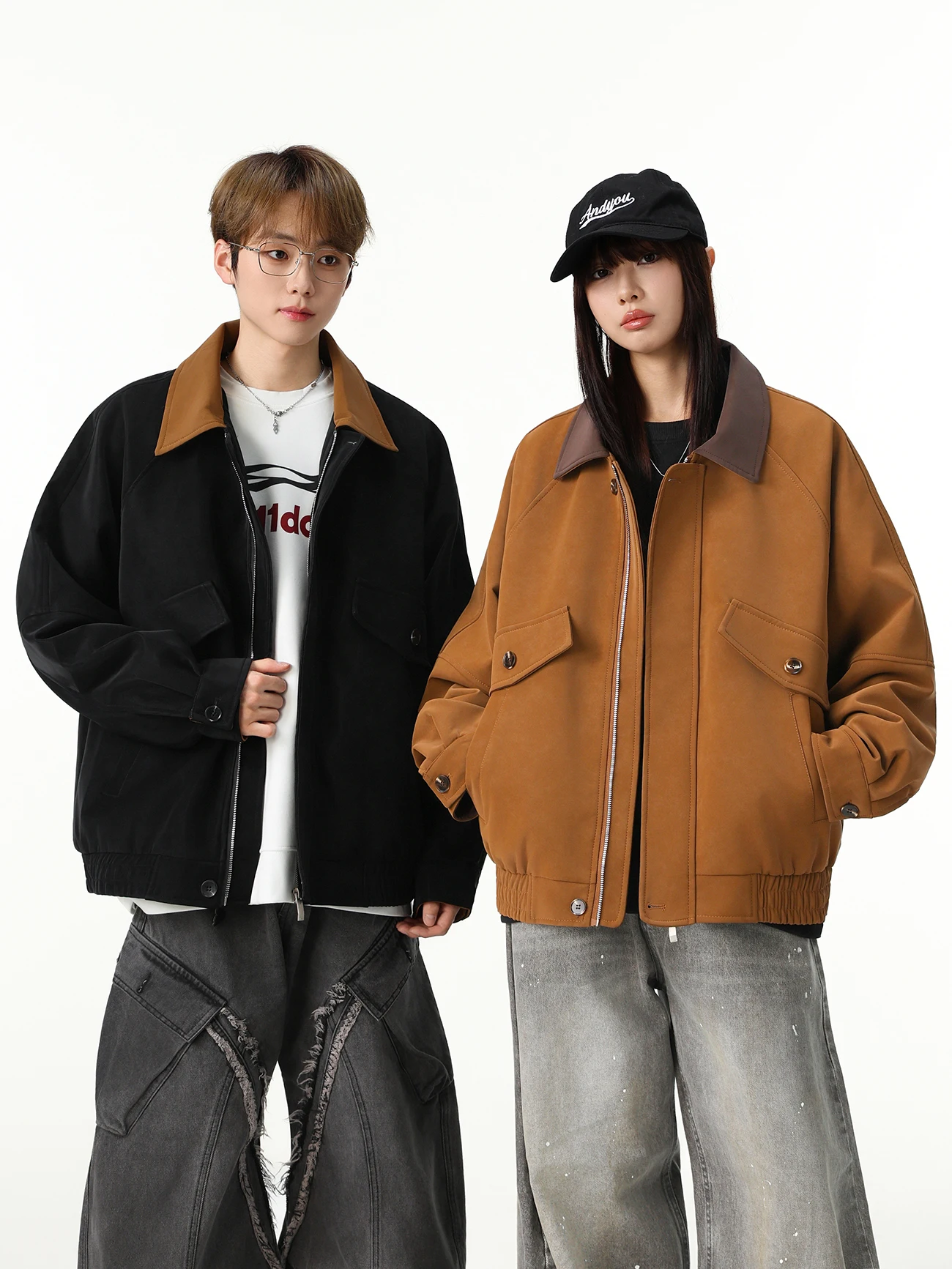 

Warmth And Sle: American Sle Fce Lined Amber Glow Leather Jaet Men's Outerwear for Autumn And Winter PU Leather Coat