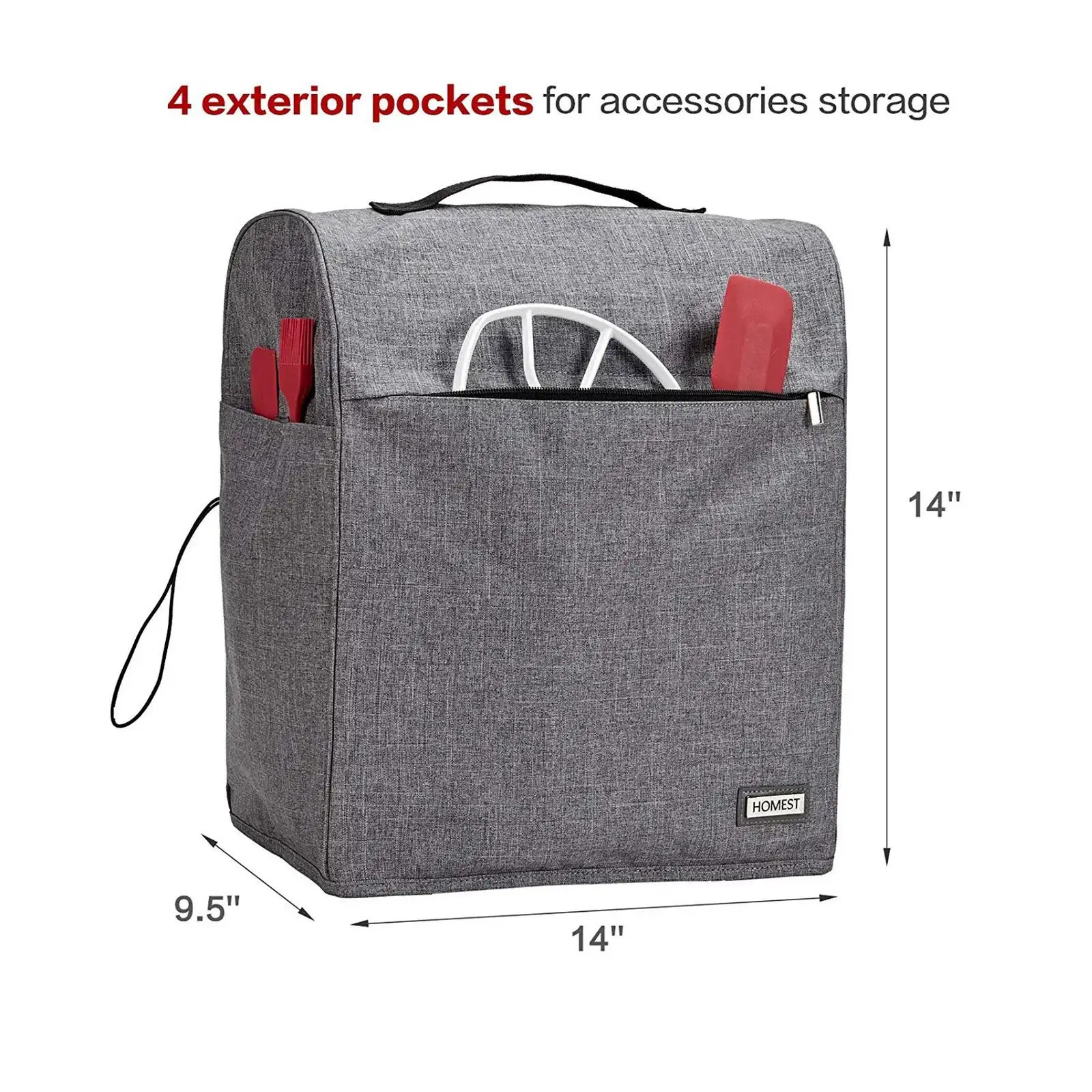 Stand Mixer Cover with Pockets for Attachments Easy to Carry