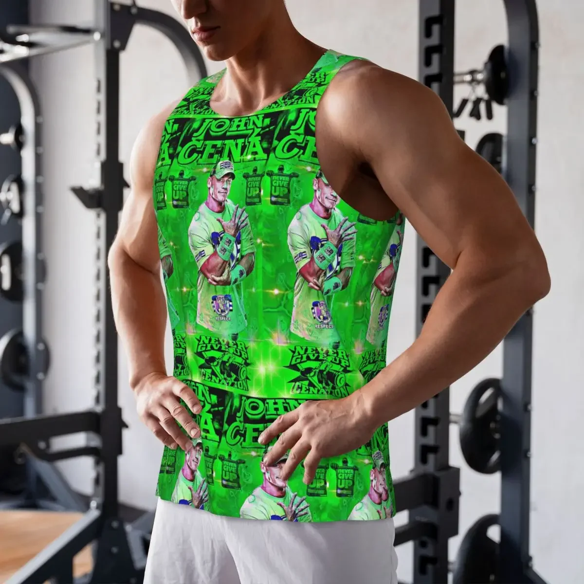 Quick Dry John Cena The Champ Is Here Wrestler Sports Gym Tank Muscle Sleeveless Shirt Bodybuilding Breathable Vest