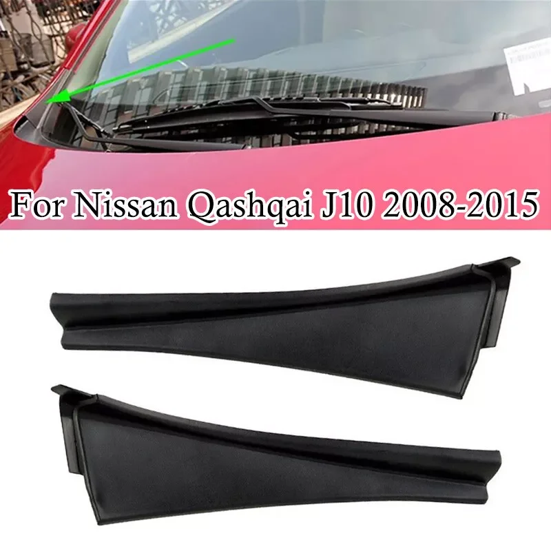 

2PCS Plastic Windshield Wiper Side Trim Cover Left Right Black Fit For Nissan Qashqai J10 2008-15 Windscreen Car Accessories
