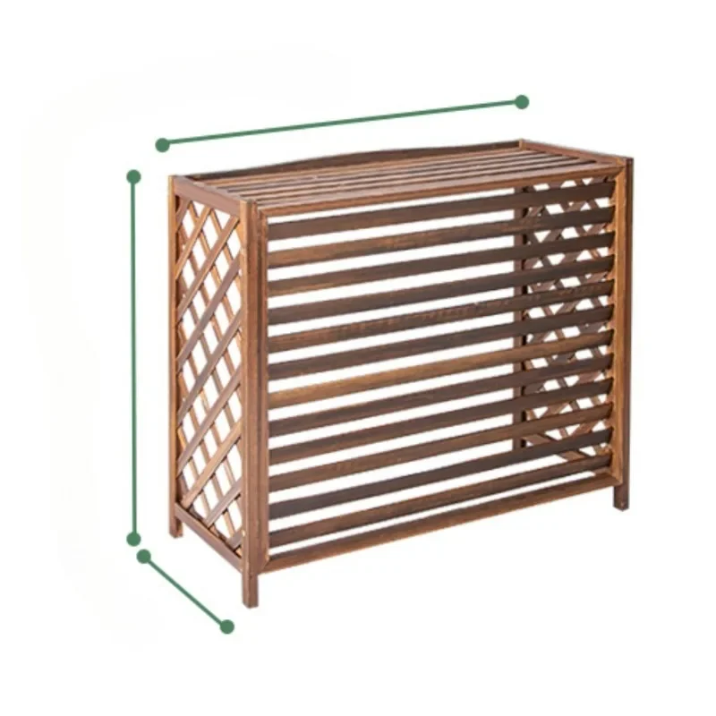 Balcony Air Conditioning Flower Rack: Outdoor Louver Decoration, Anticorrosion Grid Storage for Flower Pots, Functional