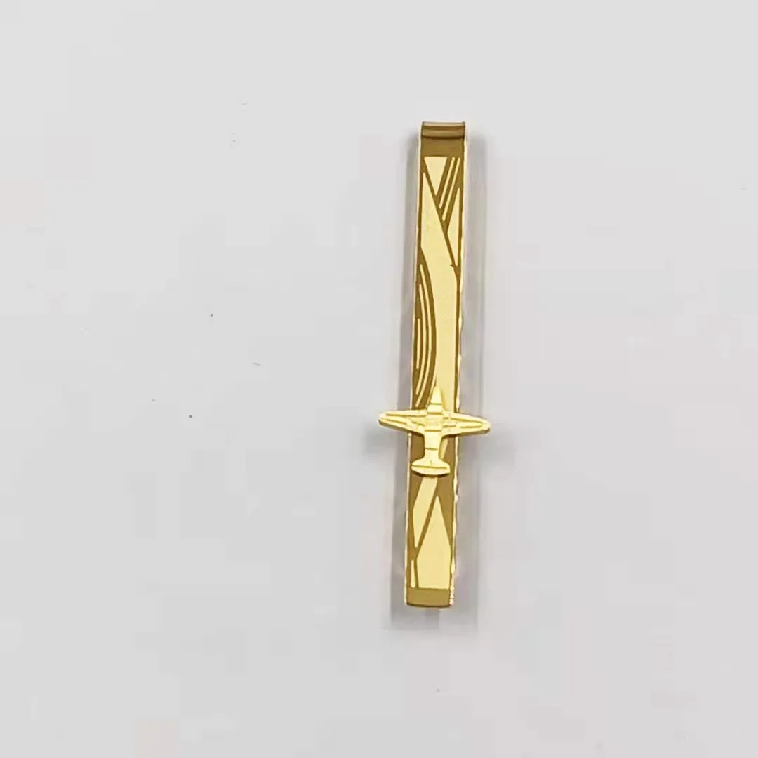 Stainless Steel Aircraft Pattern Collar Clip Fashion Men's Performance Party Dress Tie Clips Gentleman Gift Clothing Accessories