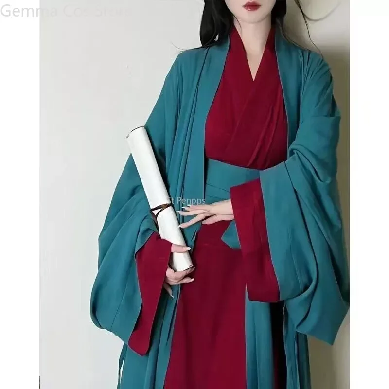 

Chinese Hanfu Dress Women Cosplay Costume 2023 Ancient Traditional Hanfu Dress Song Dynasty Hanfu Green Red Dress