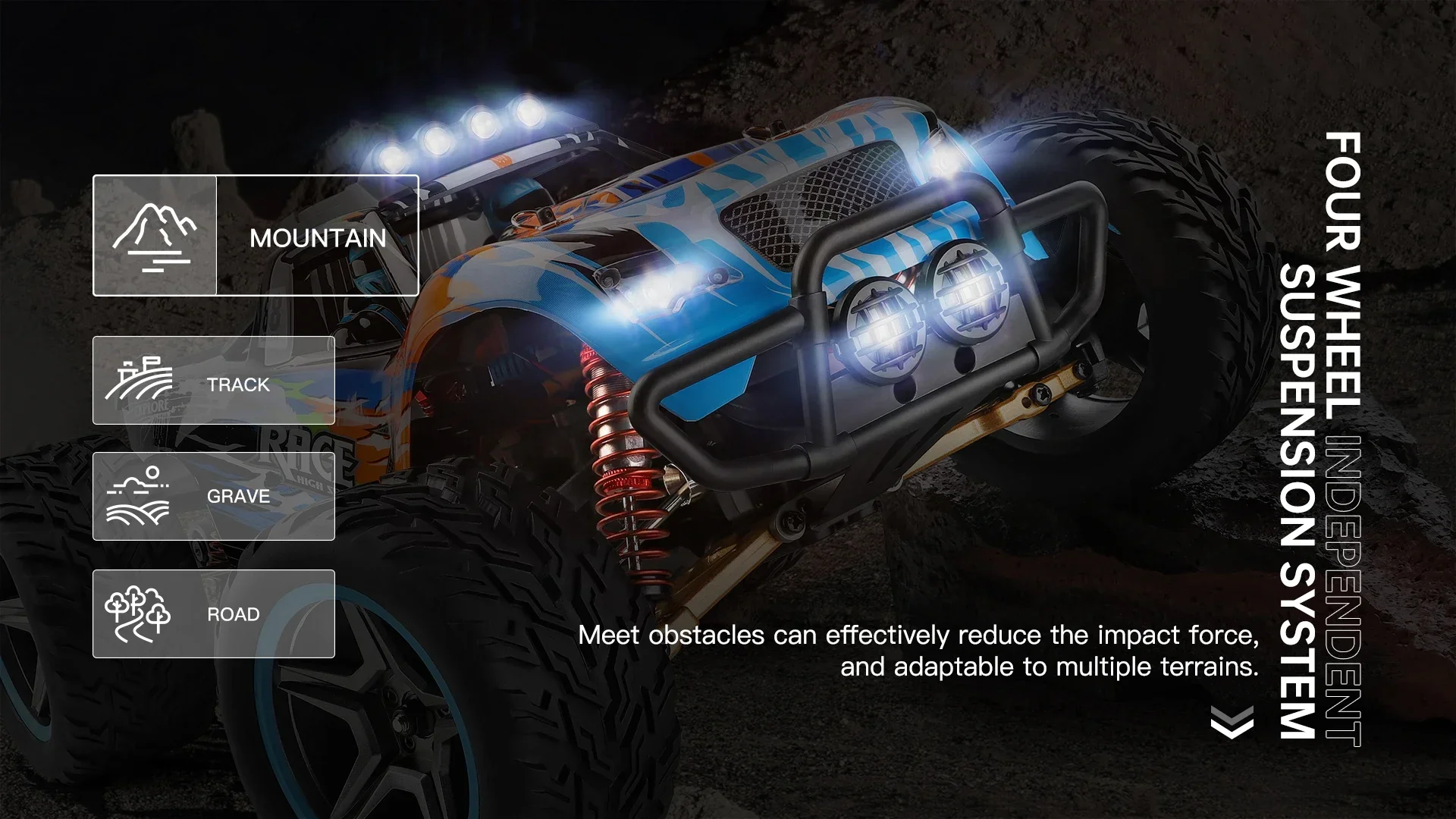 

104018 104019 4WD Rc Car 1/10 2.4G Off Road Remote Racing Trucks 55KM/H Brushless Motor Drift Control Cars Toys for Kids