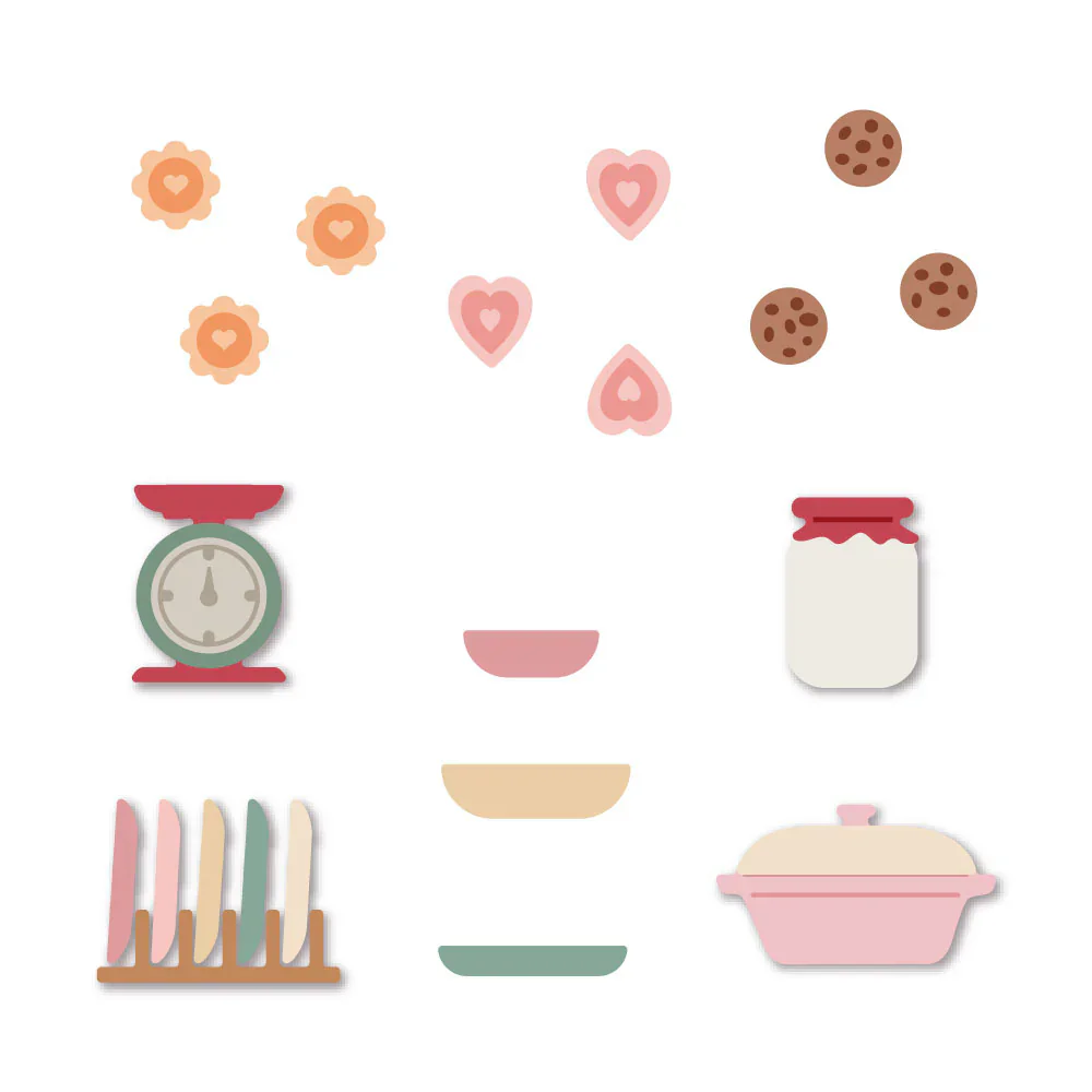 Hoosier Cabinet - Baking Add-On Christmas Cutting Dies for New 2024 Scrapbooking Paper Making Bee Frame Craft Card no Stamps