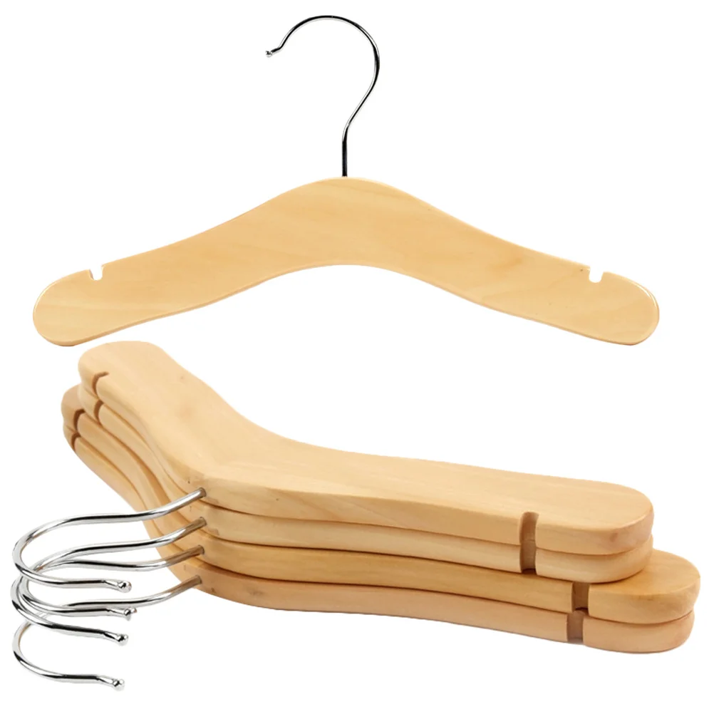 5 قطع من الشماعات الخشبية، شماعات الملابس، التصميم العلمي، عملية تلميع سلسة، خزانة تخزين