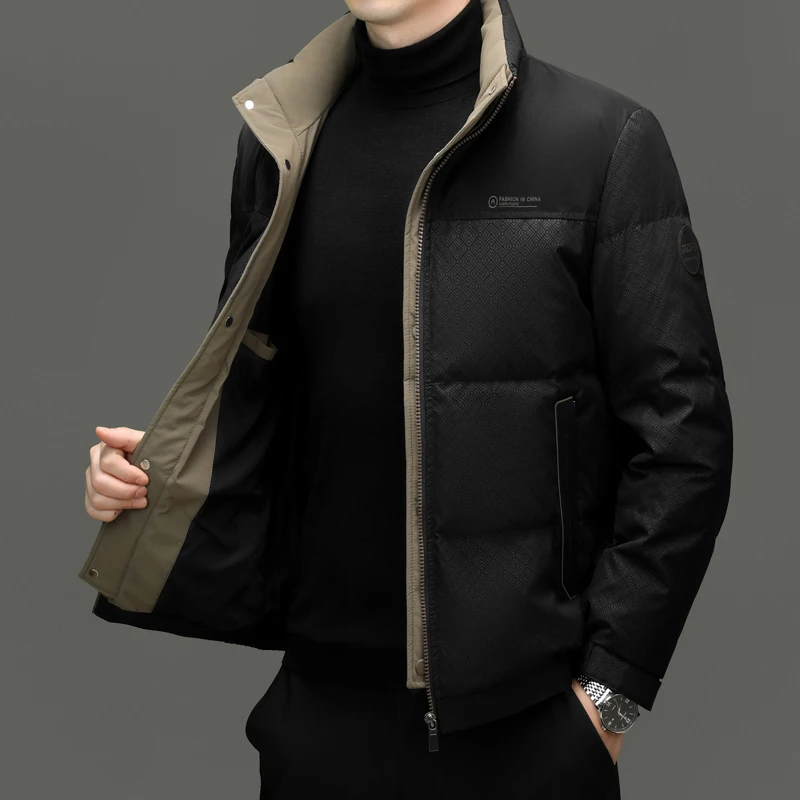 YEAE Stand Collar Short Down Jacket Designer Clothes Men Padded 2024 Men's Winter Jacket New in Coats Down Casual Man Sack