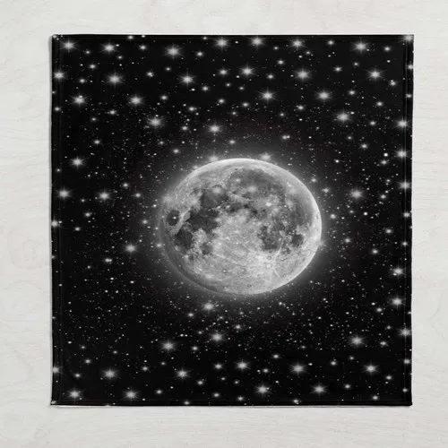 Else Carpet Else Black Gray Moon Stars Space Wellsoft Patterned 3D Tv Blankets