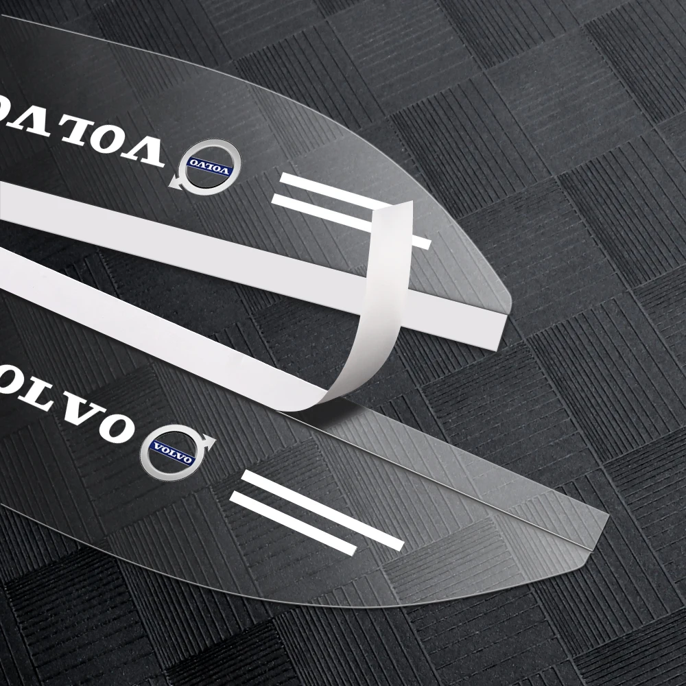 2pcs Car Side Rear View Mirror Visor Rain Eyebrow Shield Auto Badge Accessories For Volvo XC90 XC60 D5 D2 S90 S80 S70 T5 V40 V60